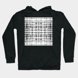 Shibori black dash lines Hoodie